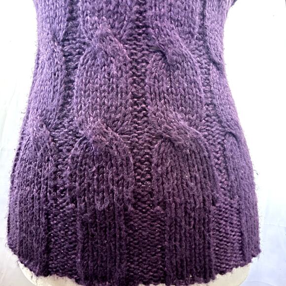 ANA Size Small Purple vest sweater A new Approach pull over roll over collar - Picture 9 of 10